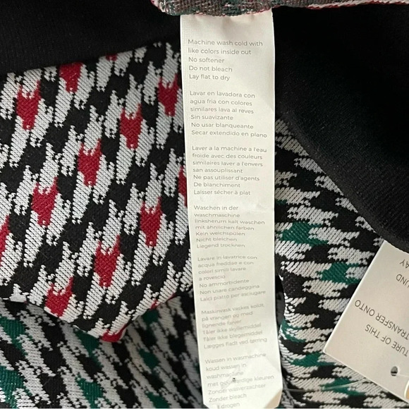 Fabletics Houndstooth Leggings Size Medium High Waisted Seamless Check Holiday - Picture 8 of 8